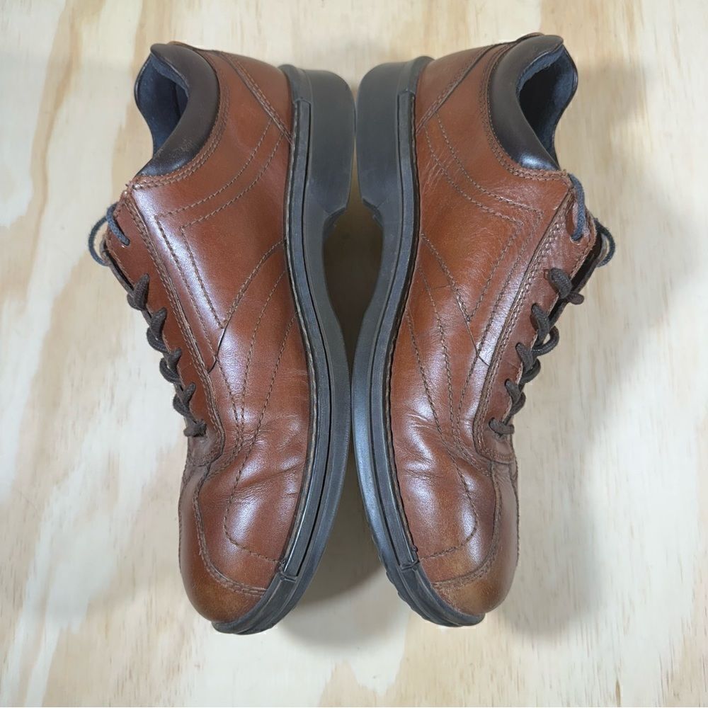 Ecco Brown Leather Lace Up Shoes Men’s Size 8/8.5 - Picture 4 of 10
